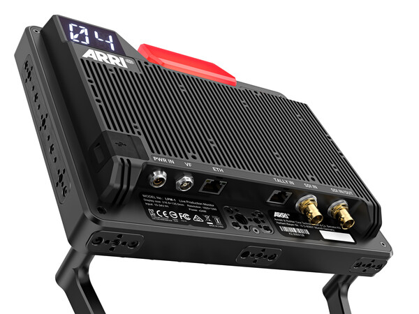 ARRI LPM-1 모니터 후면 인터페이스 – 전원 입력, 뷰파인더 포트, 탈리 IN 커넥터, SDI 출력 단자