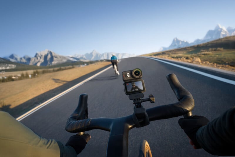 DJI Osmo Nano 자전거 핸들바 장착 – 도로 위 사이클링 퍼스펙티브 촬영