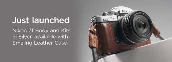 Nikon Zf 실버 에디션 카메라, Smallrig 가죽 케이스와 함께 출시 배너
